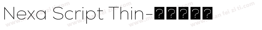 Nexa Script Thin字体转换